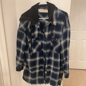 We The Free button up hoodie